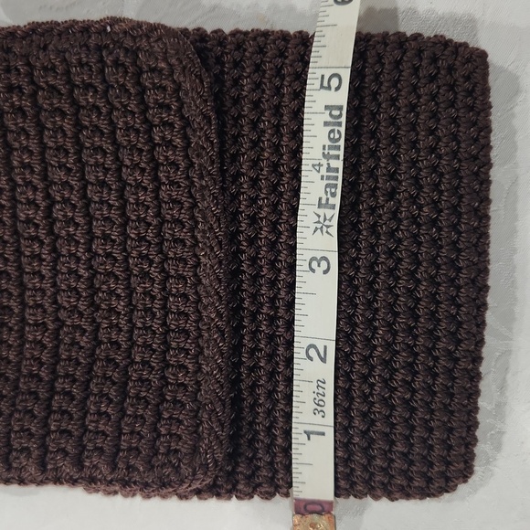 The Sak Crochet Crossbody Purse Dark Brown - Picture 7 of 9